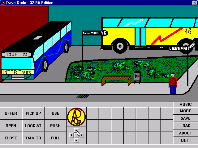 Dave Dude (Windows) screenshot: This is the bus station