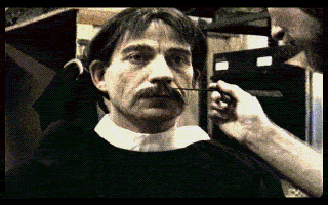 Realms of the Haunting (Limited Edition) (DOS) screenshot: ... actors in makeup prior to shooting.