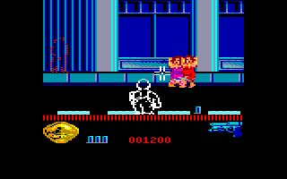 Predator 2 (Amstrad CPC) screenshot: Don't shoot innocent people.