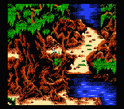 King's Quest V: Absence Makes the Heart Go Yonder! (NES) screenshot: Sir Graham merrily jumps through woods