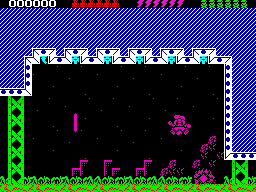 Rick Dangerous 2 (ZX Spectrum) screenshot: Killed off by a laser beam