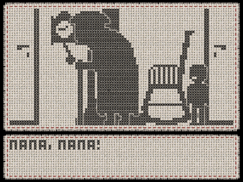 Cross Stitch Casper (Windows) screenshot: In Nana's home