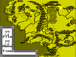 J.R.R. Tolkien's War in Middle Earth (ZX Spectrum) screenshot: A map of Middle Earth