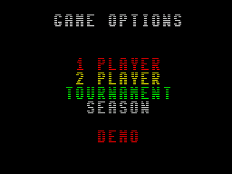 International 3D Tennis (ZX Spectrum) screenshot: This is taken from the game's demo mode at the start of a match