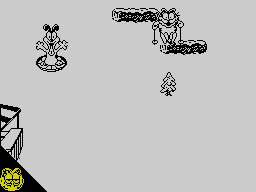 Garfield: Winter's Tail (ZX Spectrum) screenshot: Jumping