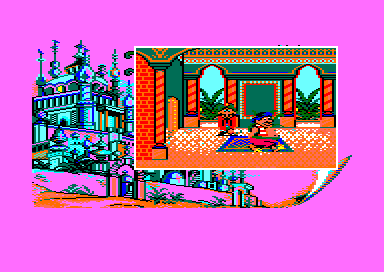 Iznogoud (Amstrad CPC) screenshot: Starting the game