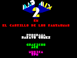 Mad Mix 2: En el castillo de los fantasmas (ZX Spectrum) screenshot: Title screen