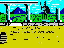 Hercules: Slayer of the Damned! (ZX Spectrum) screenshot: Ready, steady, go!