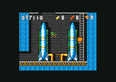 Rick Dangerous (Amstrad CPC) screenshot: Amstrad 6128Plus, level 4.