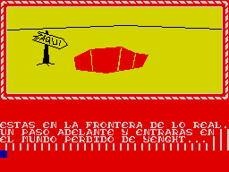 Yenght (ZX Spectrum) screenshot: No white house around here
