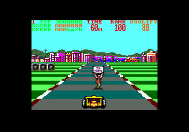Continental Circus (Amstrad CPC) screenshot: At the start line