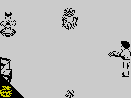 Garfield: Winter's Tail (ZX Spectrum) screenshot: Skiing