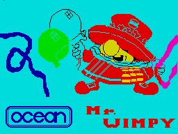 Mr. Wimpy: The Hamburger Game (ZX Spectrum) screenshot: Title screen