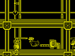Garfield: Winter's Tail (ZX Spectrum) screenshot: One of the chickens to take care of