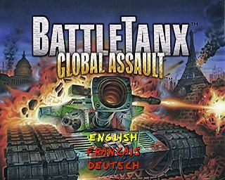 BattleTanx: Global Assault (PlayStation) screenshot: Language select.