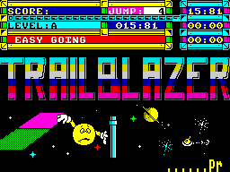 Trailblazer (ZX Spectrum) screenshot: Title