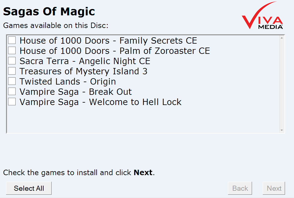 Mystery Masters: Sagas of Magic (Windows) screenshot: Game installer.