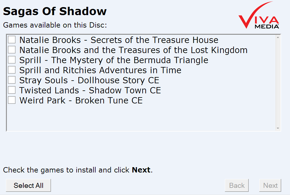 Mystery Masters: Sagas of Shadow (Windows) screenshot: Game installer.