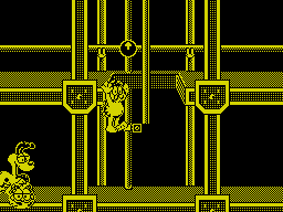 Garfield: Winter's Tail (ZX Spectrum) screenshot: Falling!