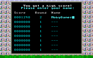 Dr. Rudy 2 (DOS) screenshot: Highscore screen, not a very good score here..