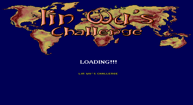 Lin Wu's Challenge (DOS) screenshot: Title Screen (EGA / VGA)