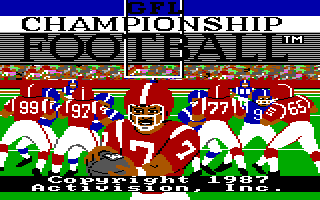 GFL Championship Football (DOS) screenshot: Title screen (Tandy/PCjr)
