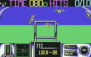 G-Loc: Air Battle (Commodore 64) screenshot: Enemy planes en masse