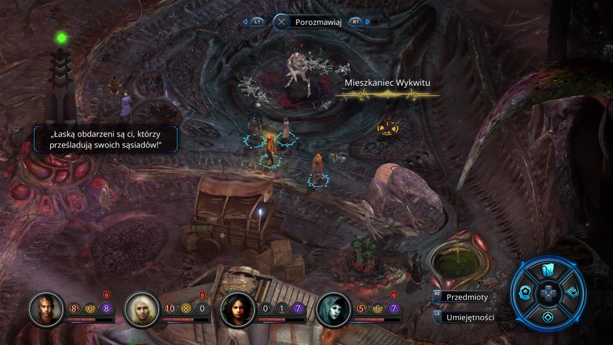 Torment: Tides of Numenera (PlayStation 4) screenshot: Bowels