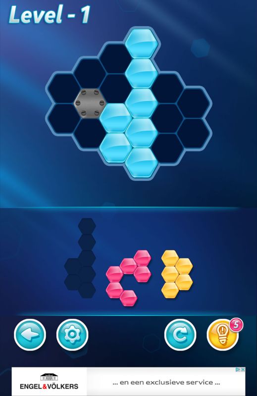 Screenshot of Block! Hexa Puzzle! (Android, 2016) - MobyGames