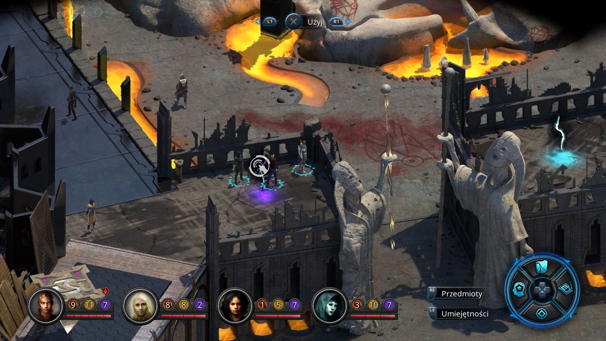 Torment: Tides of Numenera (PlayStation 4) screenshot: Using a panel