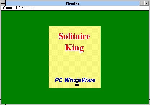 Solitaire King: Klondike (Windows 3.x) screenshot: The title screen. This is not displayed for long.