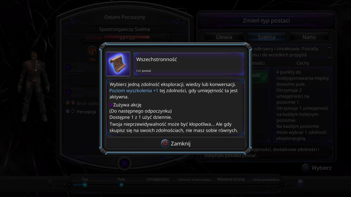 Torment: Tides of Numenera (PlayStation 4) screenshot: Ability description