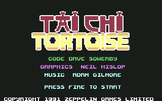 Tai Chi Tortoise (Commodore 64) screenshot: Title and credits