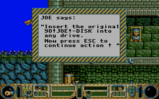 Yo! Joe! Beat the Ghosts (DOS) screenshot: Copy protection