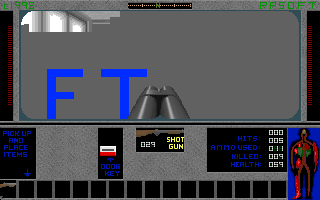 Space Station Escape (DOS) screenshot: This is a lift that requires a security card