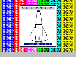 Shuttle Simulator (ZX Spectrum) screenshot: Loader screen