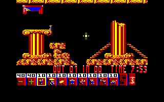Lemmings (Amstrad CPC) screenshot: Level 12