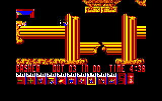 Lemmings (Amstrad CPC) screenshot: Level 11
