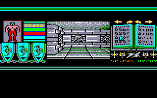 Bloodwych (Amstrad CPC) screenshot: A look at the spell book