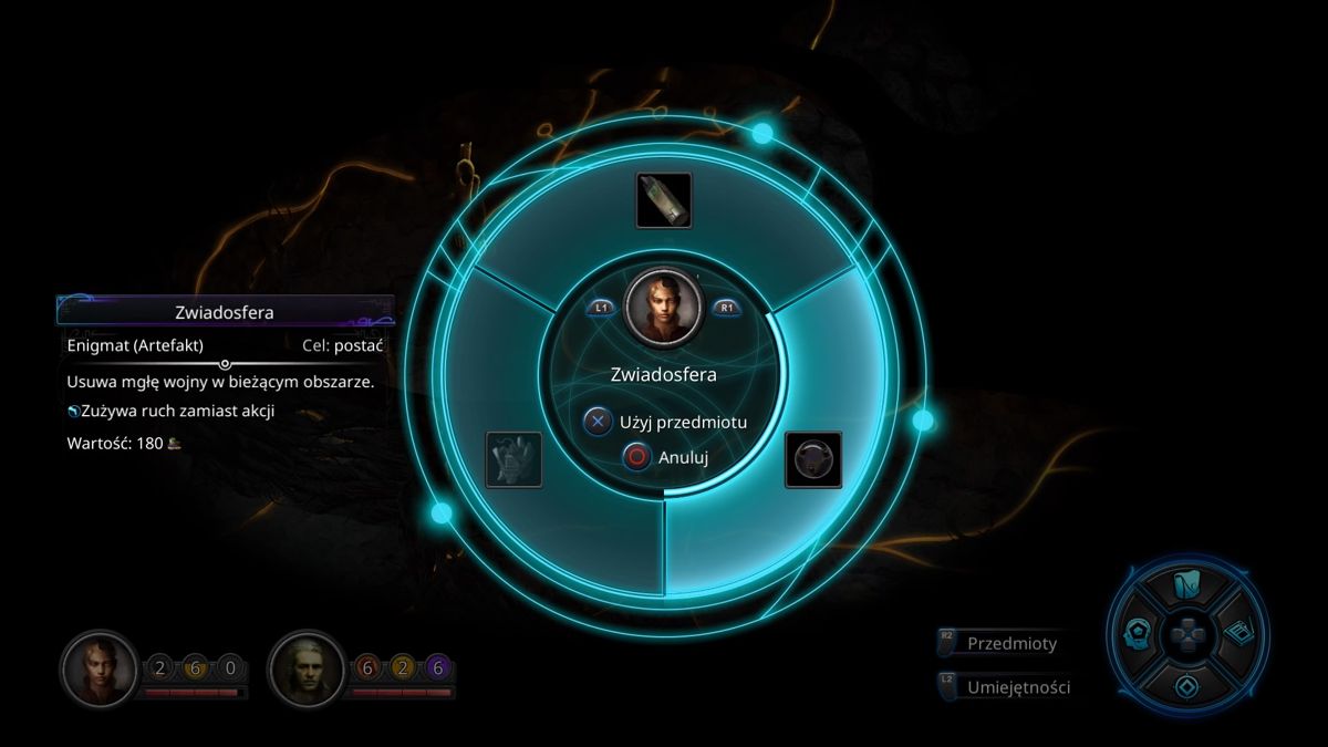 Torment: Tides of Numenera (PlayStation 4) screenshot: Using item