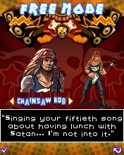 Guitar Rock Tour (J2ME) screenshot: Character selection: Chainsaw Rob