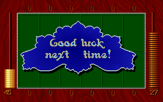 Kalah (DOS) screenshot: You lose