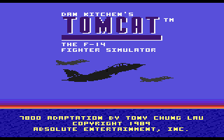 Dan Kitchen's Tomcat: The F-14 Fighter Simulator (Atari 7800) screenshot: Title screen