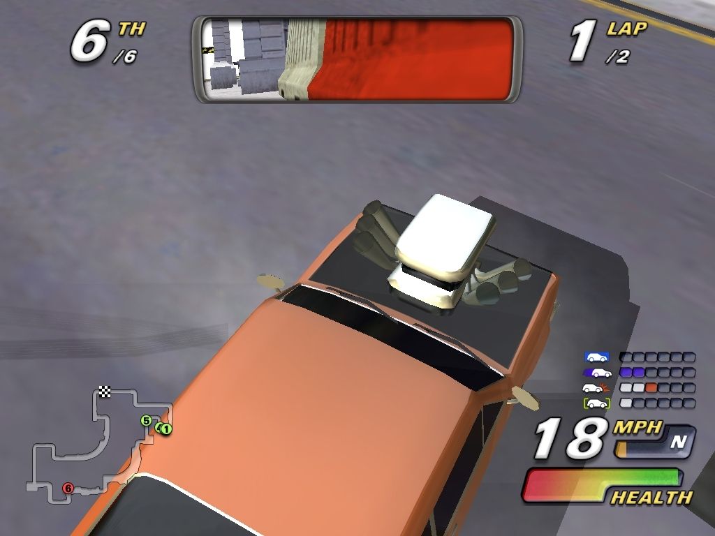 London Racer: Destruction Madness (Windows) screenshot: Picked up a supercharger
