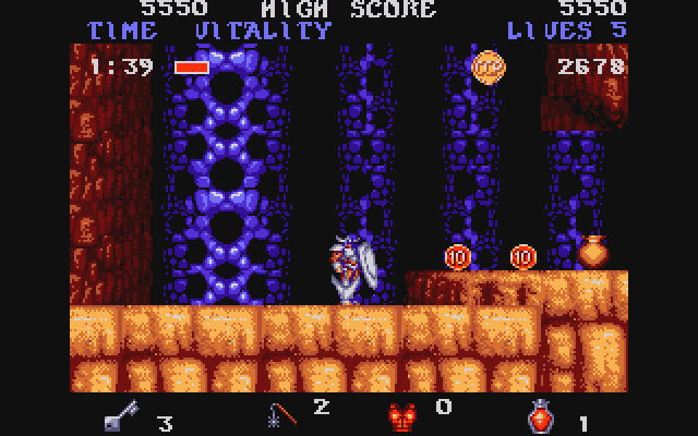 Black Tiger (Amiga) screenshot: Dungeon 1