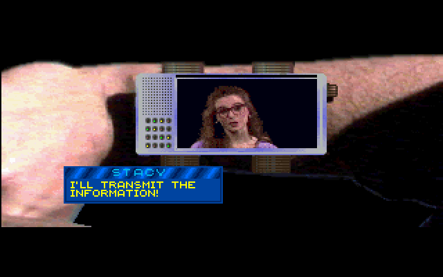 Martian Memorandum (DOS) screenshot: Stacy, the new secretary