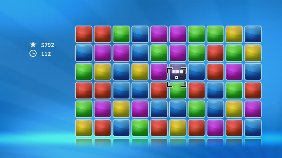 TapBlox (Xbox 360) screenshot: This extra clears the whole row (Trial version)