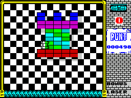 The Brick (ZX Spectrum) screenshot: Another of the later layouts viewed in demo mode