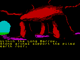 Heroes of Karn (ZX Spectrum) screenshot: Long Barrow