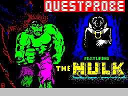 The Hulk (ZX Spectrum) screenshot: Title / loader